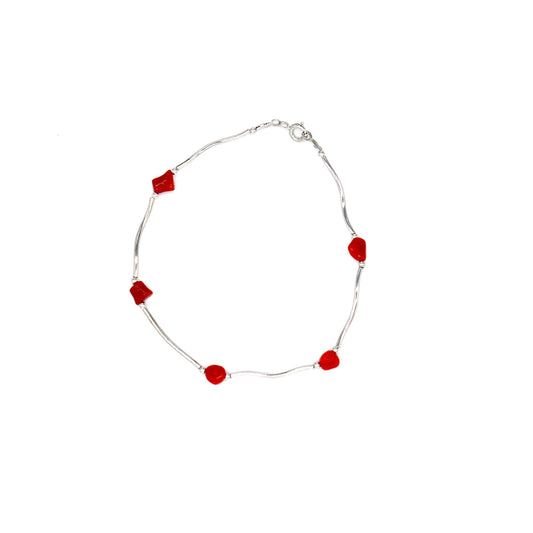 Bracciale Corallo, Argento 925