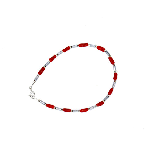 Bracciale Corallo, Argento 925